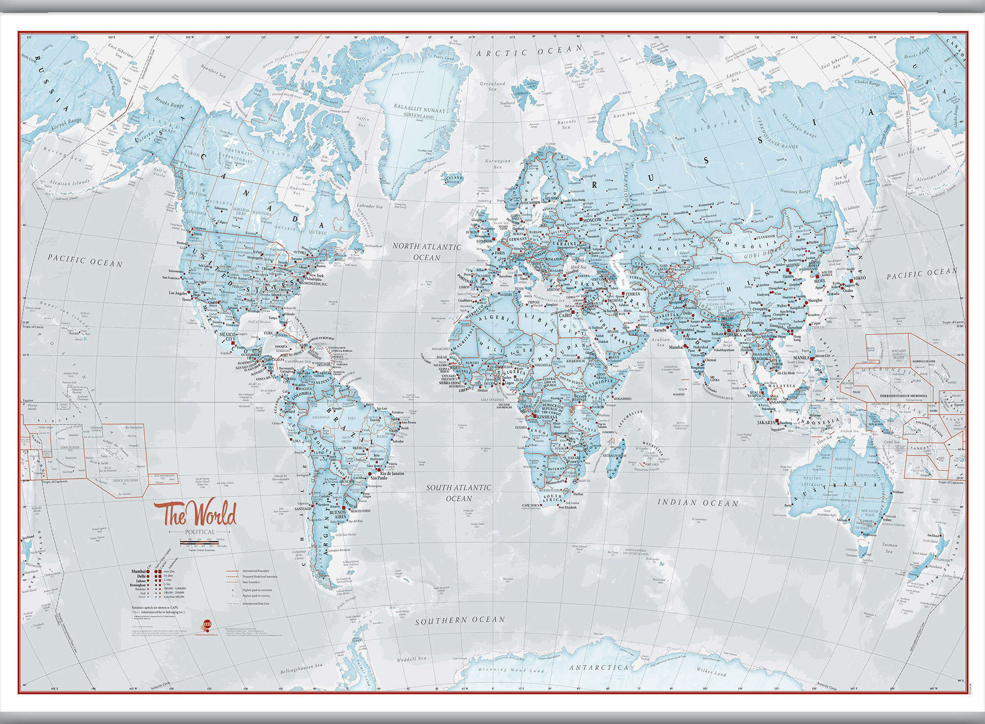 WM01226_H_CANHB - The World Is Art - Wall Map Aqua
