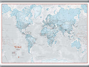 WM01226_M_CANHB - The World Is Art - Wall Map Aqua