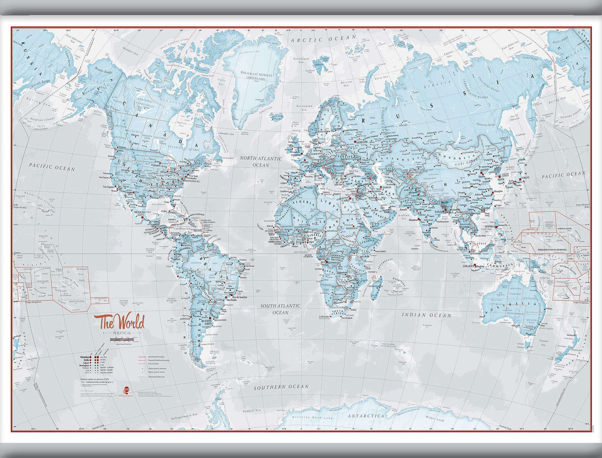WM01226_M_CANHB - The World Is Art - Wall Map Aqua
