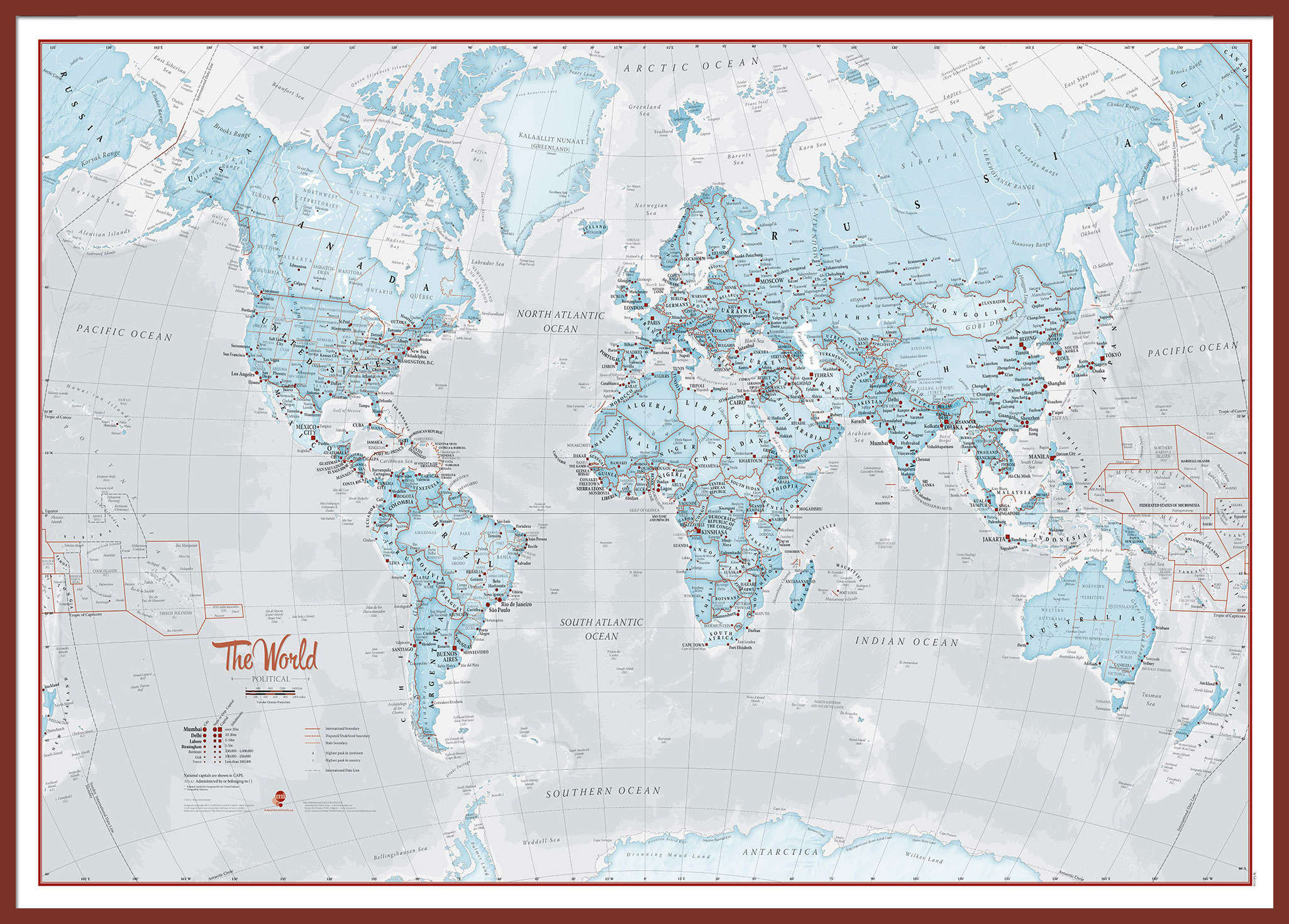 WM01226_L_LBDOK - The World Is Art - Wall Map Aqua