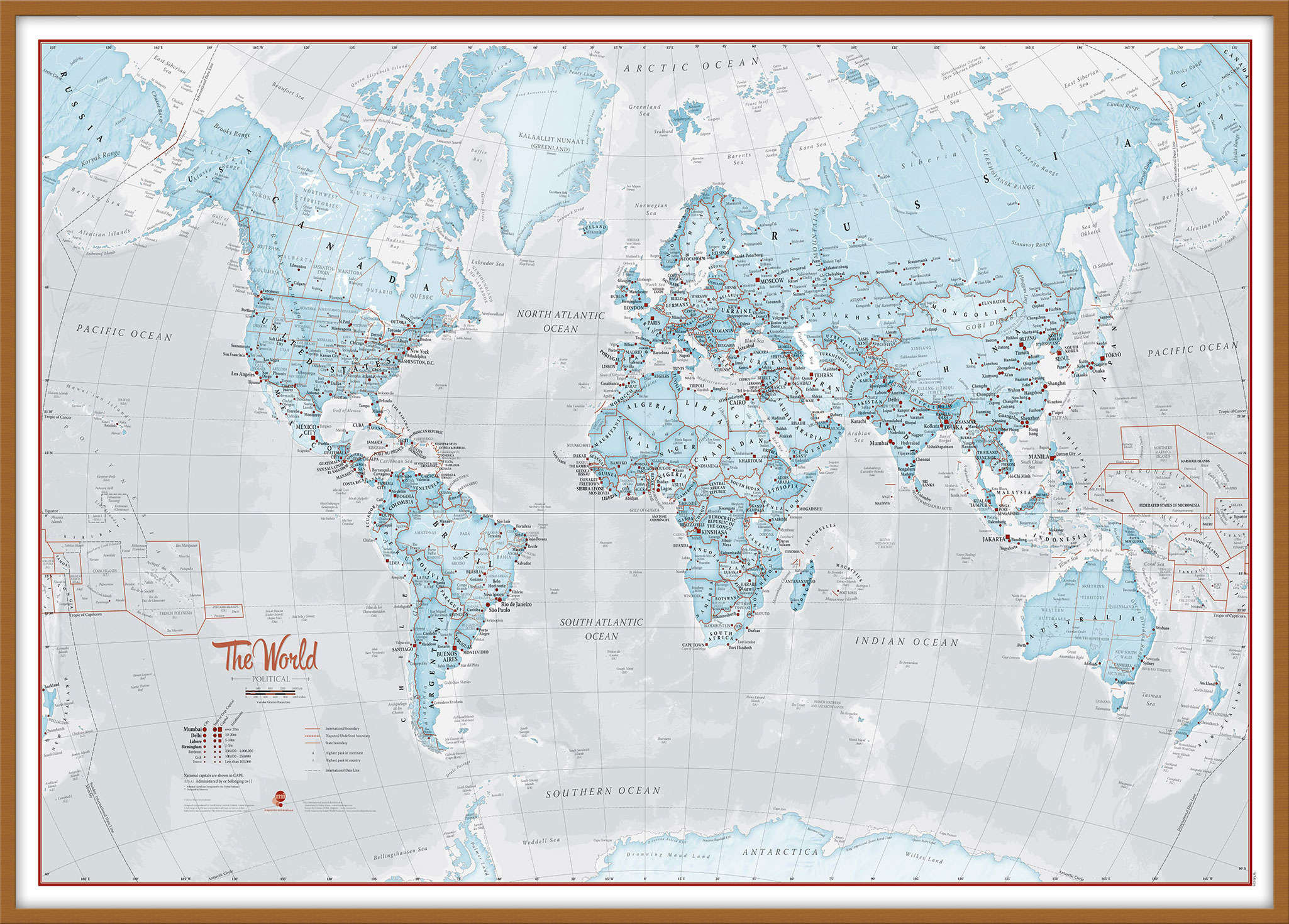 WM01226_L_LBWTE - The World Is Art - Wall Map Aqua
