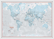 WM01226_S_BWWHI - The World Is Art - Wall Map Aqua