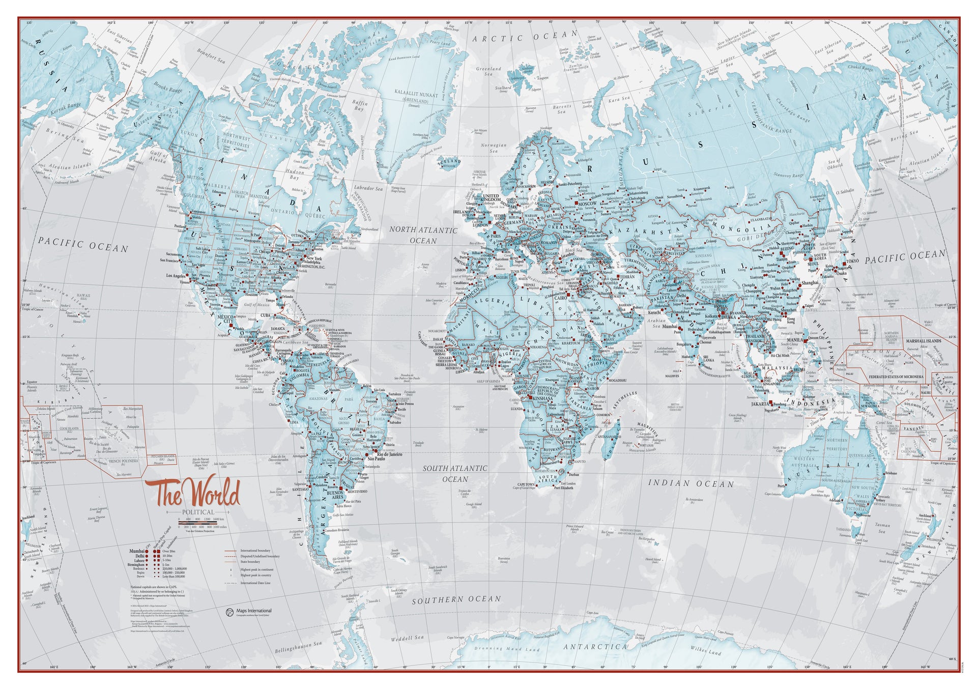 WM01226_S_PAPER World Is Art Wall Map Aqua