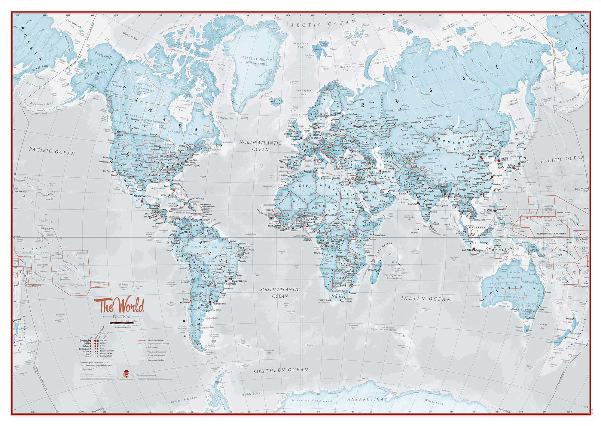 WM01226_H_CANRL - The World Is Art - Wall Map Aqua