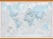 WM01226_H_CWDHB - The World Is Art - Wall Map Aqua