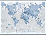 WM00272_M_CANHB - The World Is Art - Wall Map Blue