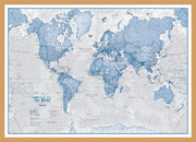 WM00272_S_BWOAK - The World Is Art - Wall Map Blue