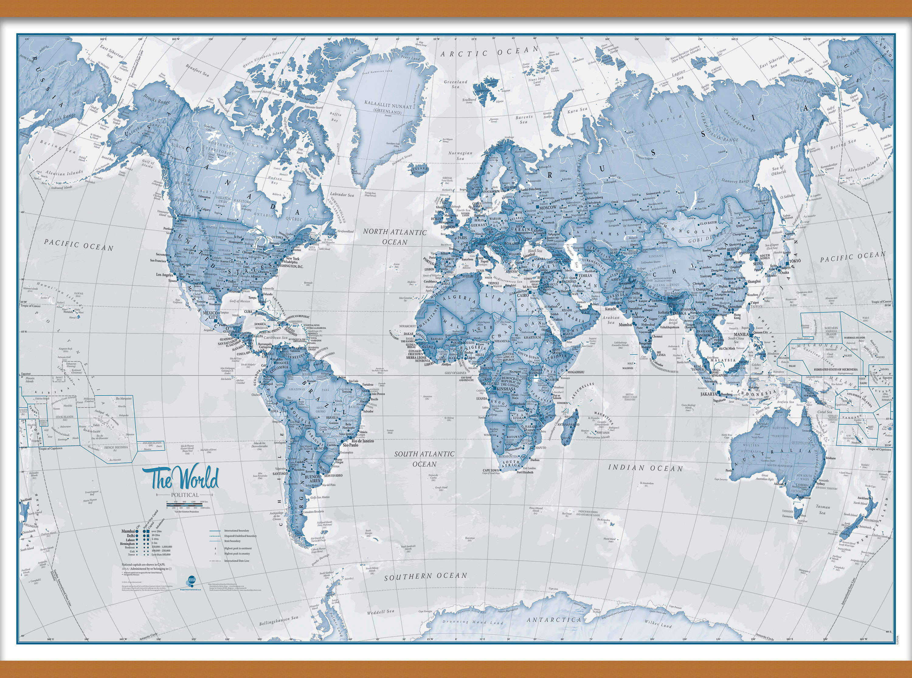 WM00272_H_CWDHB - The World Is Art - Wall Map Blue