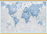 WM00272_S_LWDHB - The World Is Art - Wall Map Blue