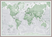 WM00274_S_PINAL - The World Is Art - Wall Map Green