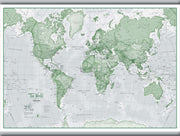 WM00274_M_CANHB - The World Is Art - Wall Map Green