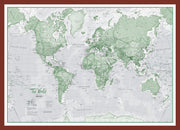 WM00274_S_PINOK - The World Is Art - Wall Map Green
