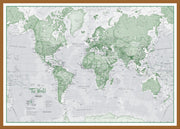 WM00274_L_WDTEA - The World Is Art - Wall Map Green