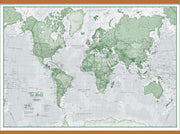 WM00274_H_CWDHB - The World Is Art - Wall Map Green