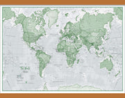 WM00274_M_CWDHB - The World Is Art - Wall Map Green