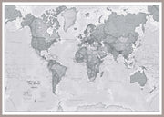 WM01643_H_LBDAL - The World Is Art - Wall Map Grey