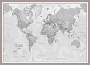 WM01643_M_PINAL - The World Is Art - Wall Map Grey
