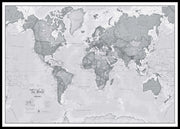 WM01643_H_LBDBL - The World Is Art - Wall Map Grey