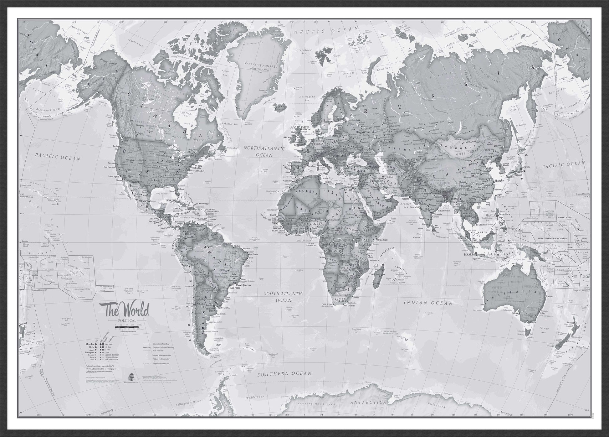 WM01643_L_LBWBL - The World Is Art - Wall Map Grey