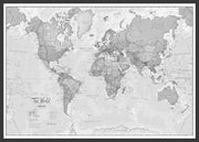 WM01643_M_WDBLA - The World Is Art - Wall Map Grey