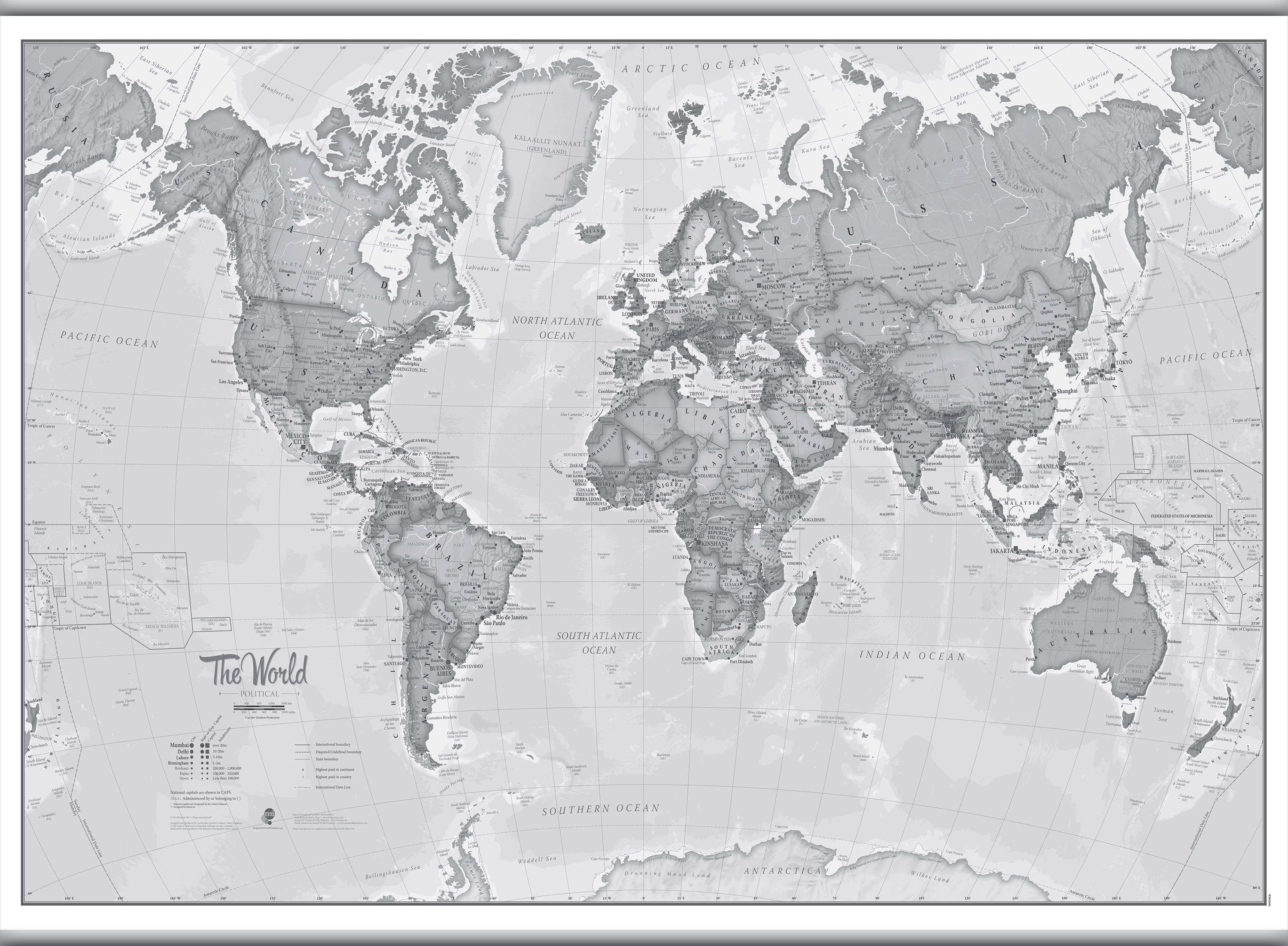 WM01643_L_CANHB - The World Is Art - Wall Map Grey