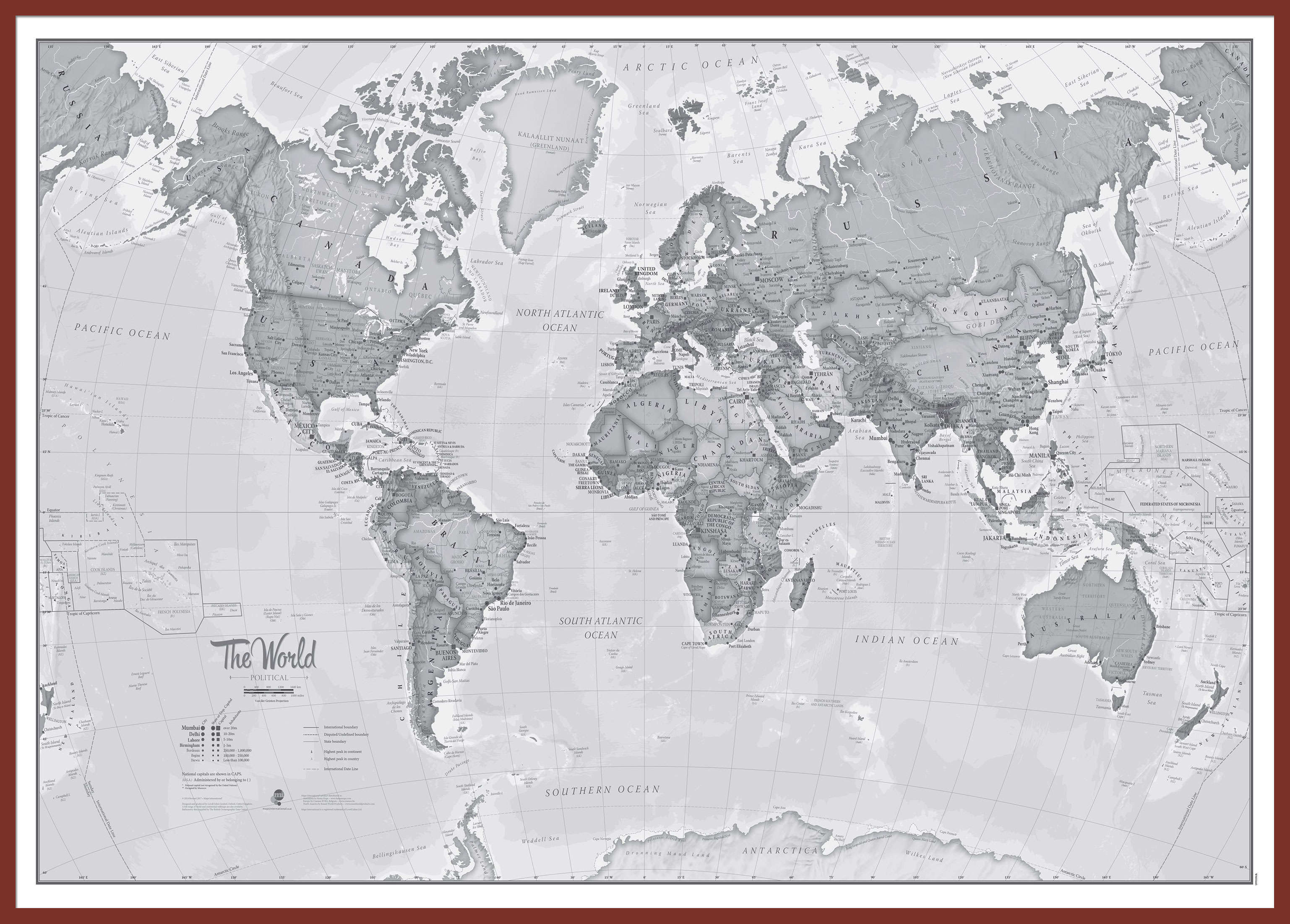 WM01643_L_LBDOK - The World Is Art - Wall Map Grey