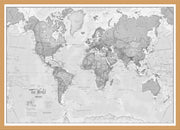 WM01643_M_BWOAK - The World Is Art - Wall Map Grey