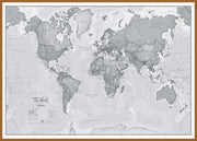 WM01643_L_LBWTE - The World Is Art - Wall Map Grey