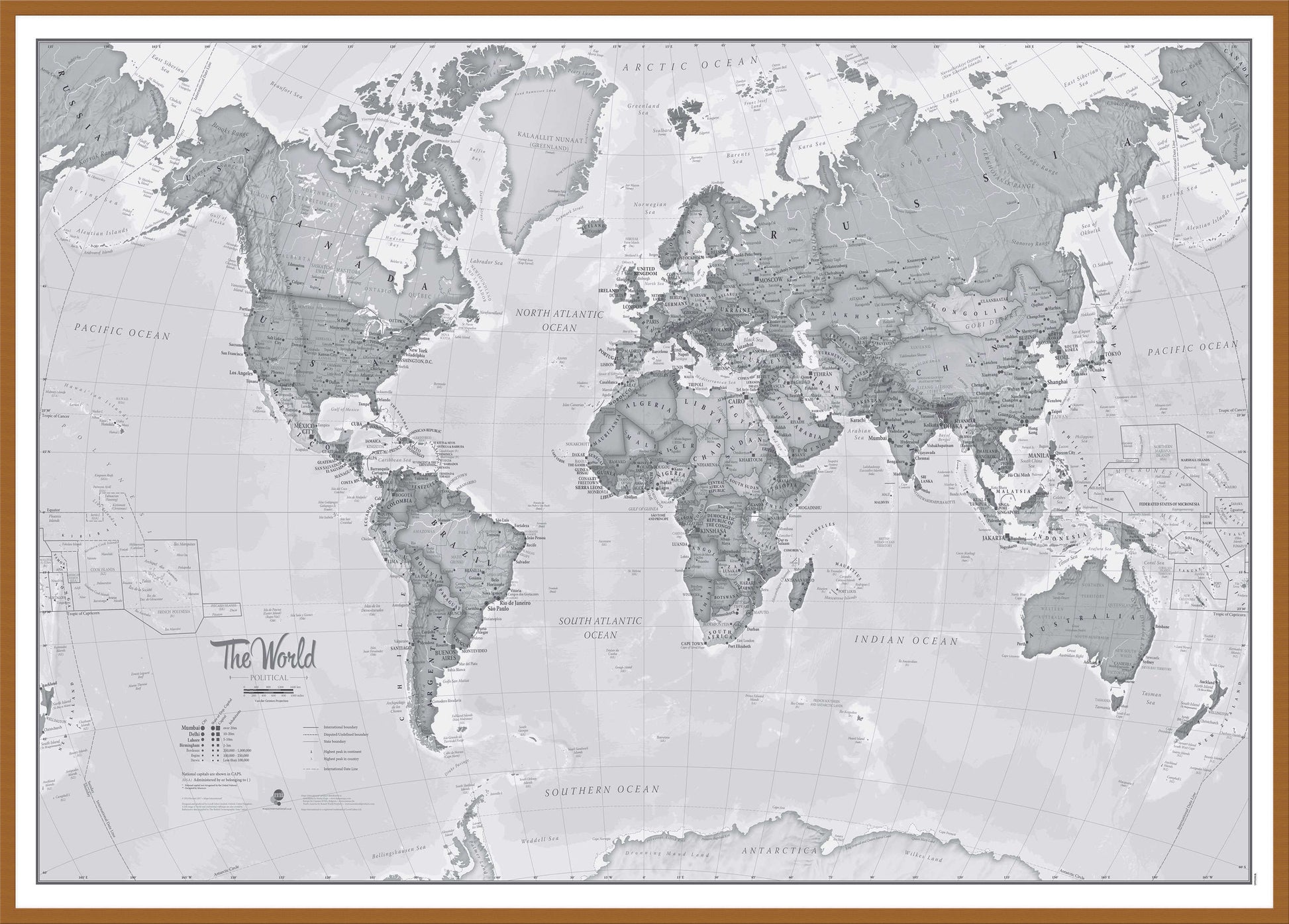 WM01643_L_LBWTE - The World Is Art - Wall Map Grey