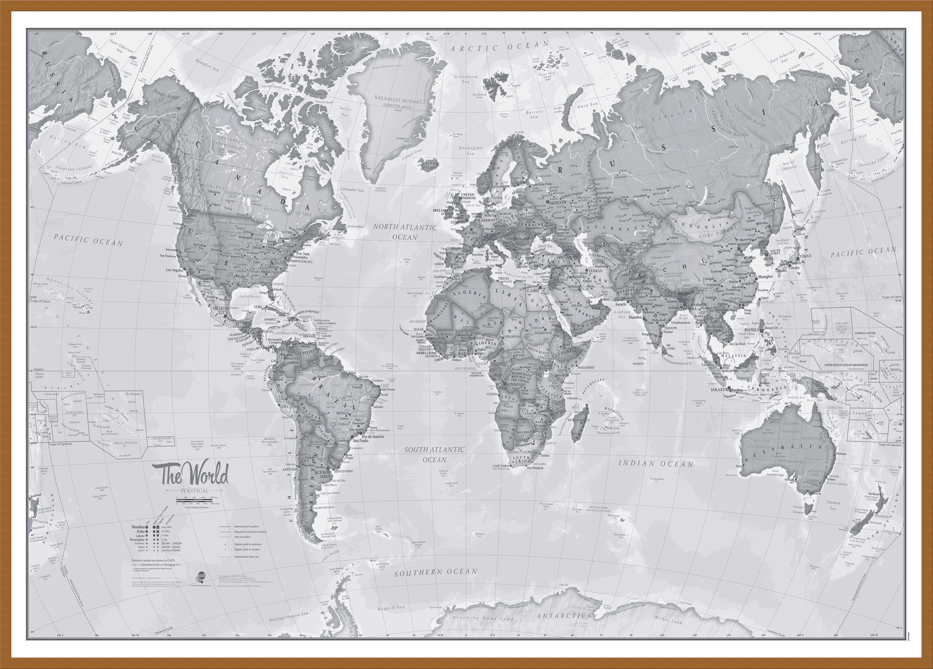 WM01643_L_LBWTE - The World Is Art - Wall Map Grey