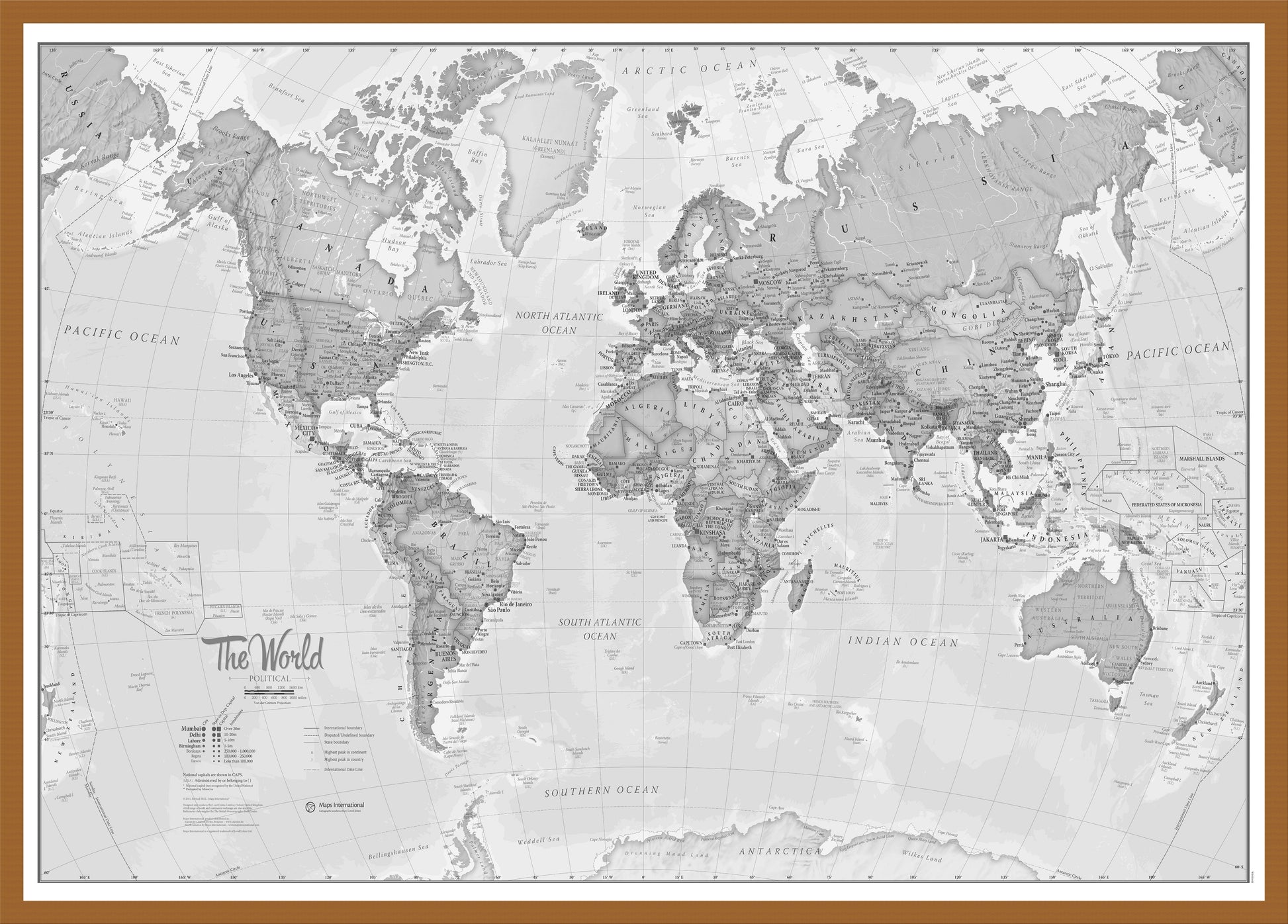 WM01643_L_WDTEA - The World Is Art - Wall Map Grey