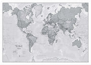 WM01643_L_LBWWH - The World Is Art - Wall Map Grey