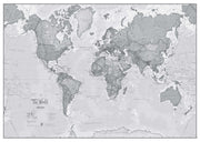 WM01643_H_CANRL - The World Is Art - Wall Map Grey
