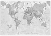 WM01643_M_PAPER - The World Is Art - Wall Map Grey