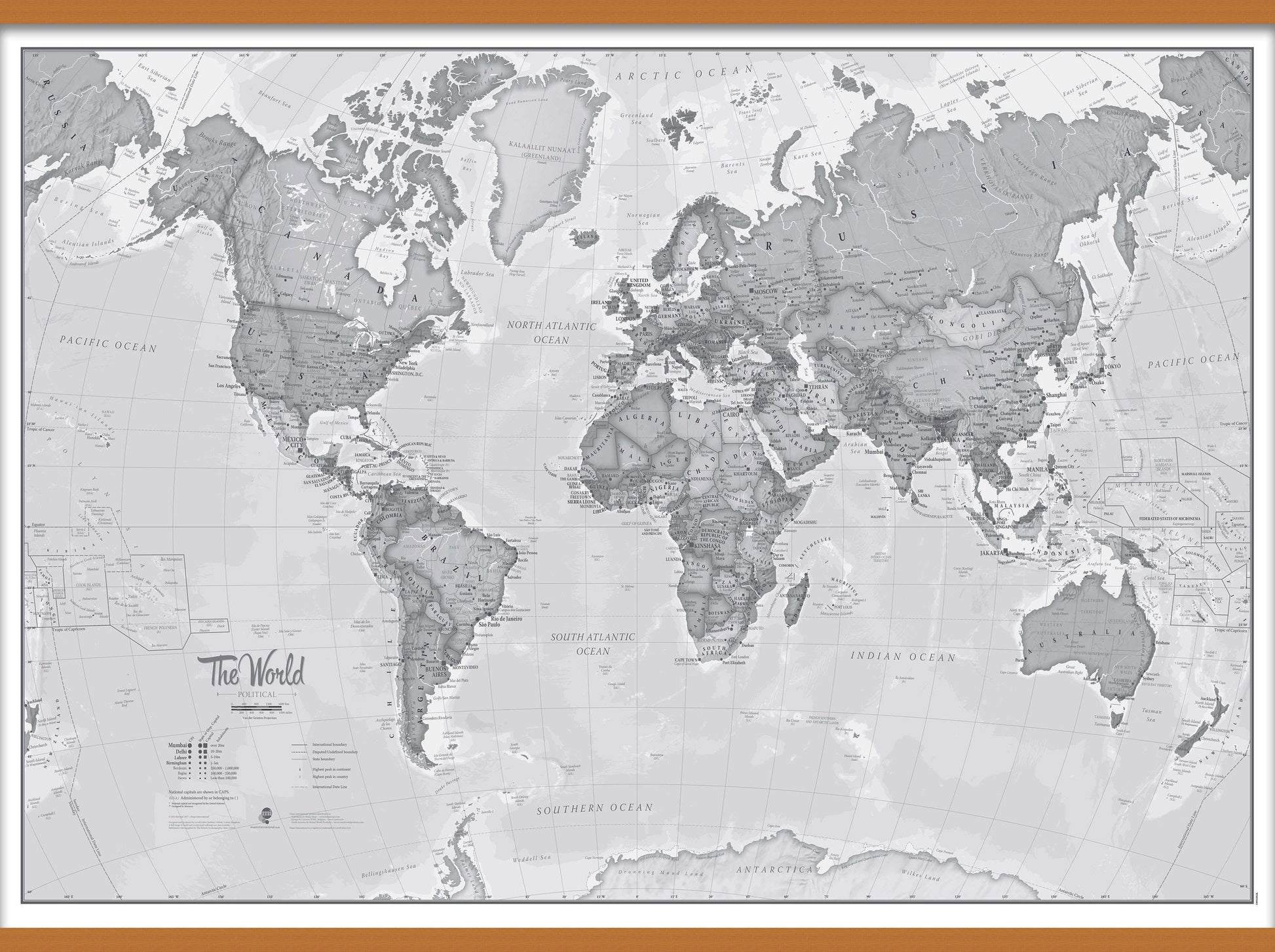 WM01643_L_CWDHB - The World Is Art - Wall Map Grey