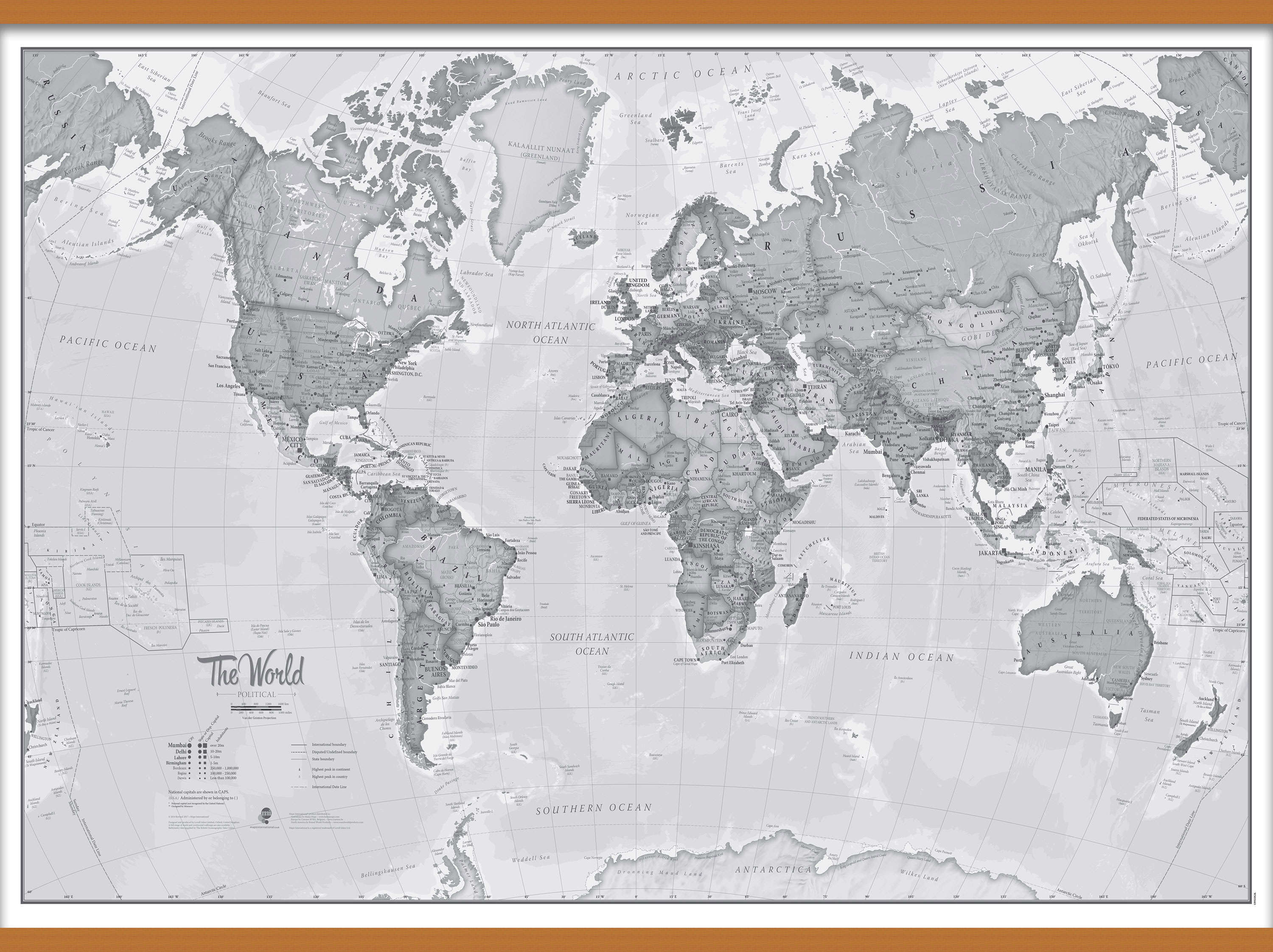 WM01643_L_CWDHB - The World Is Art - Wall Map Grey