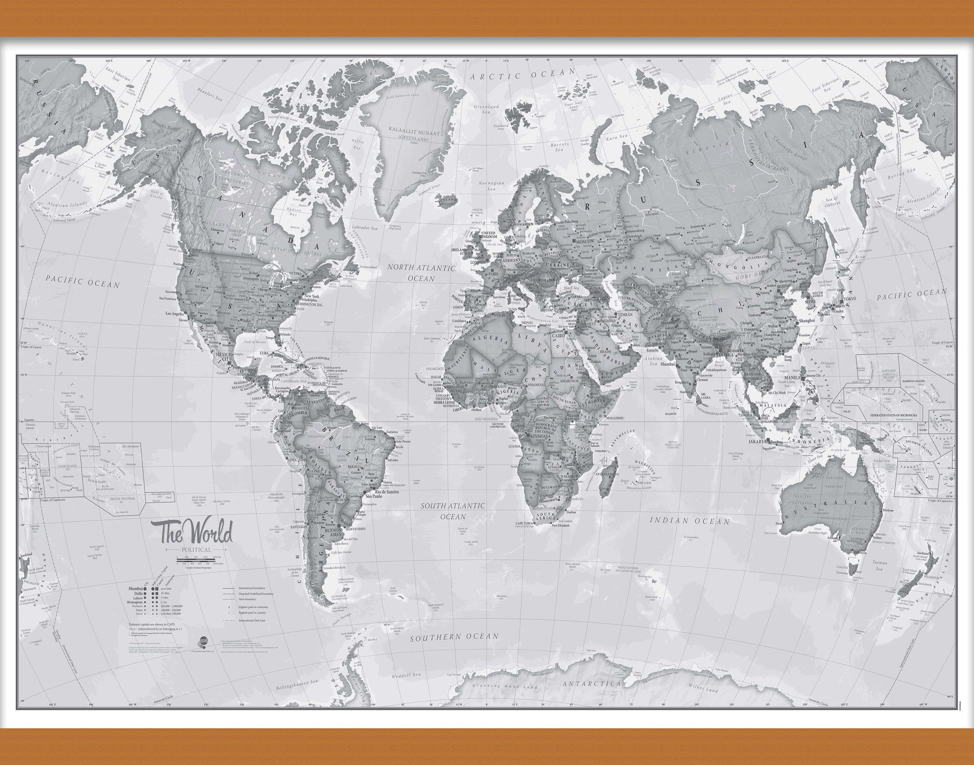 WM01643_M_CWDHB - The World Is Art - Wall Map Grey