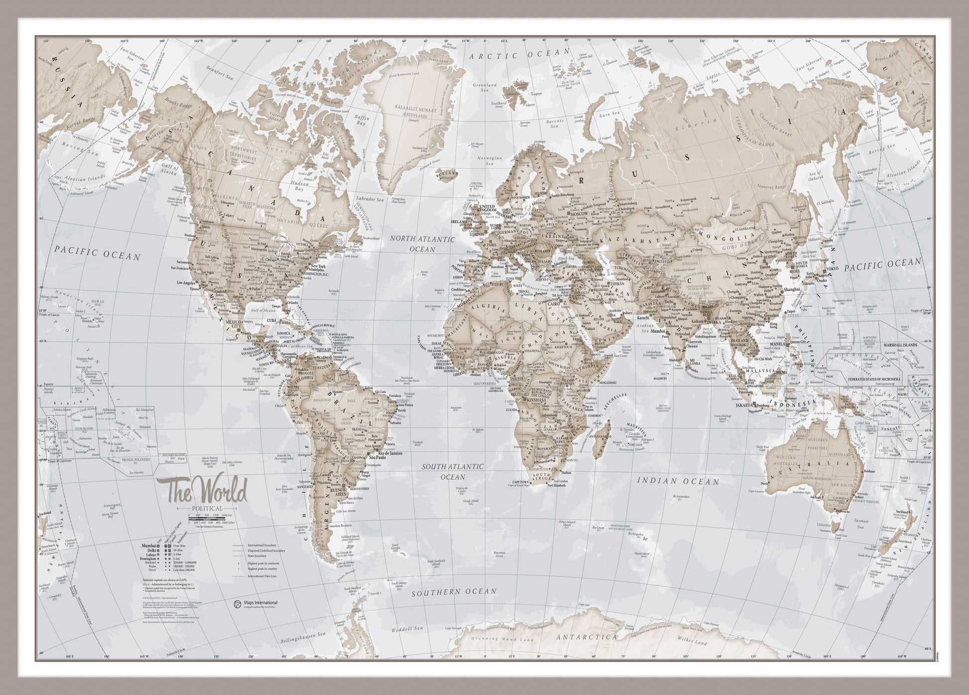 WM00275_S_PINAL - The World Is Art - Wall Map Neutral