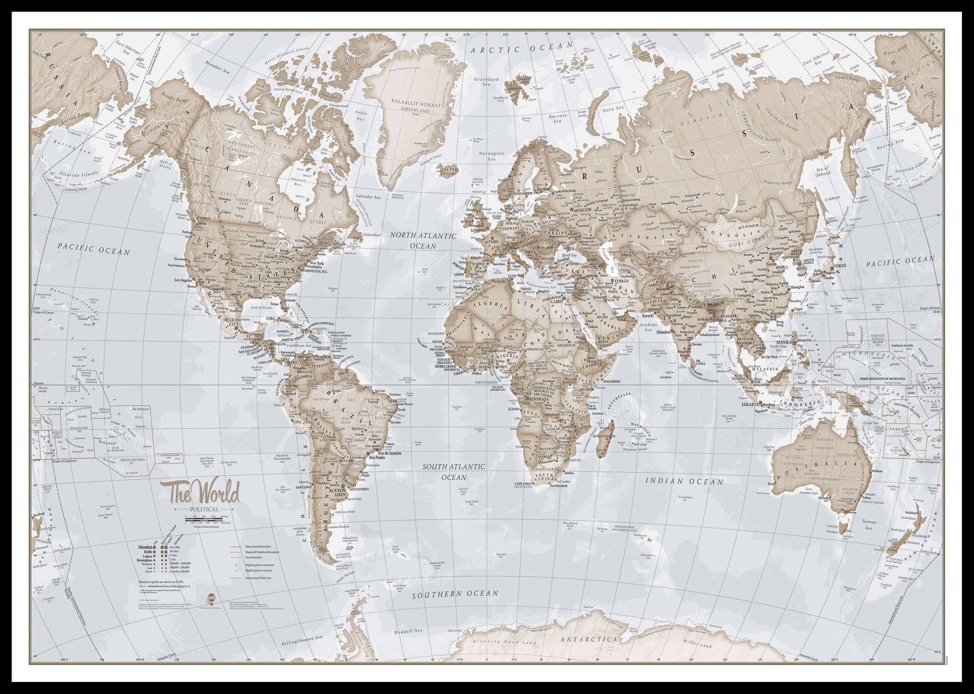 WM00275_H_LBDBL - The World Is Art - Wall Map Neutral