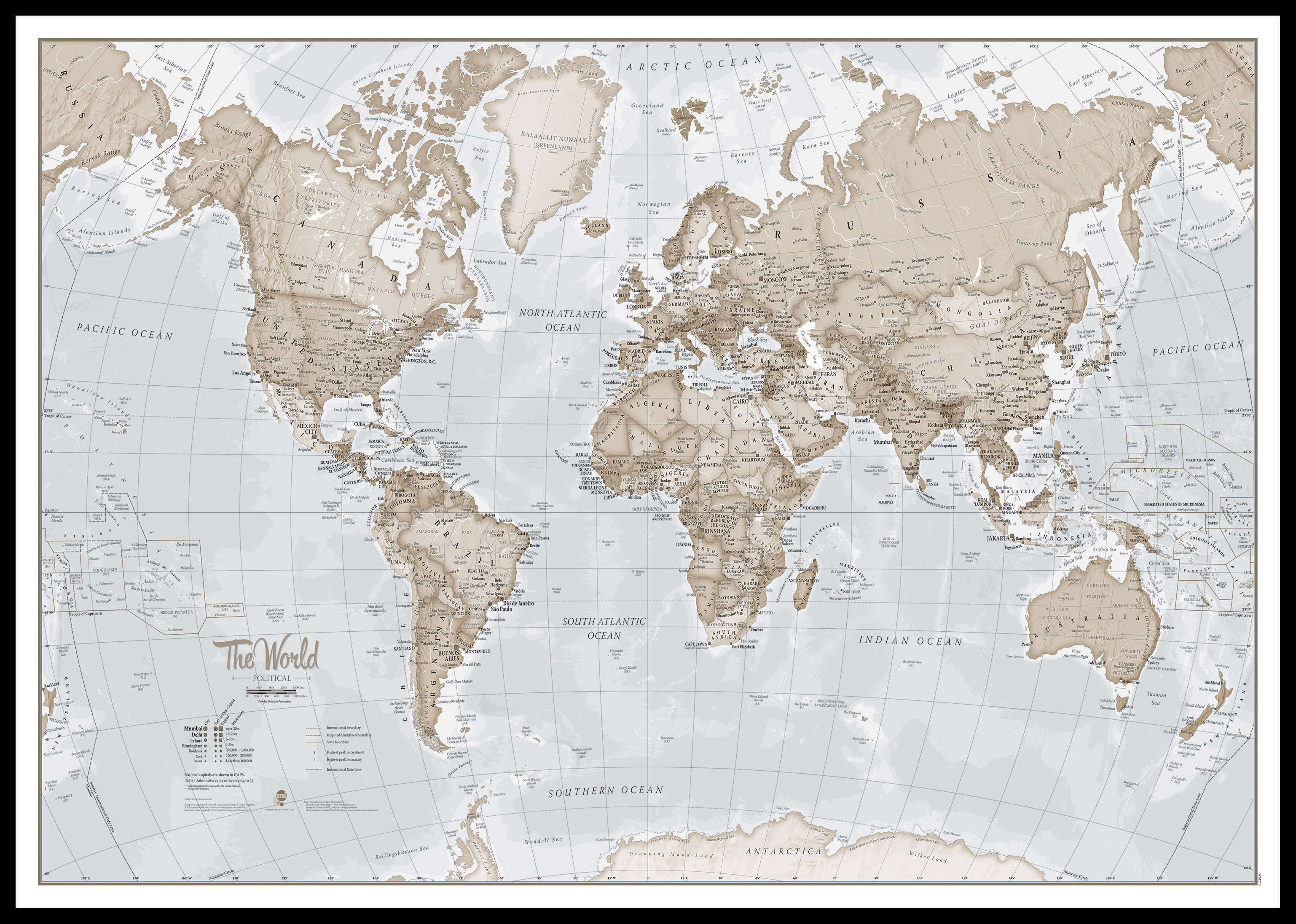 WM00275_L_LBDBL - The World Is Art - Wall Map Neutral