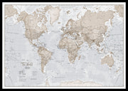 WM00275_S_PINBL - The World Is Art - Wall Map Neutral