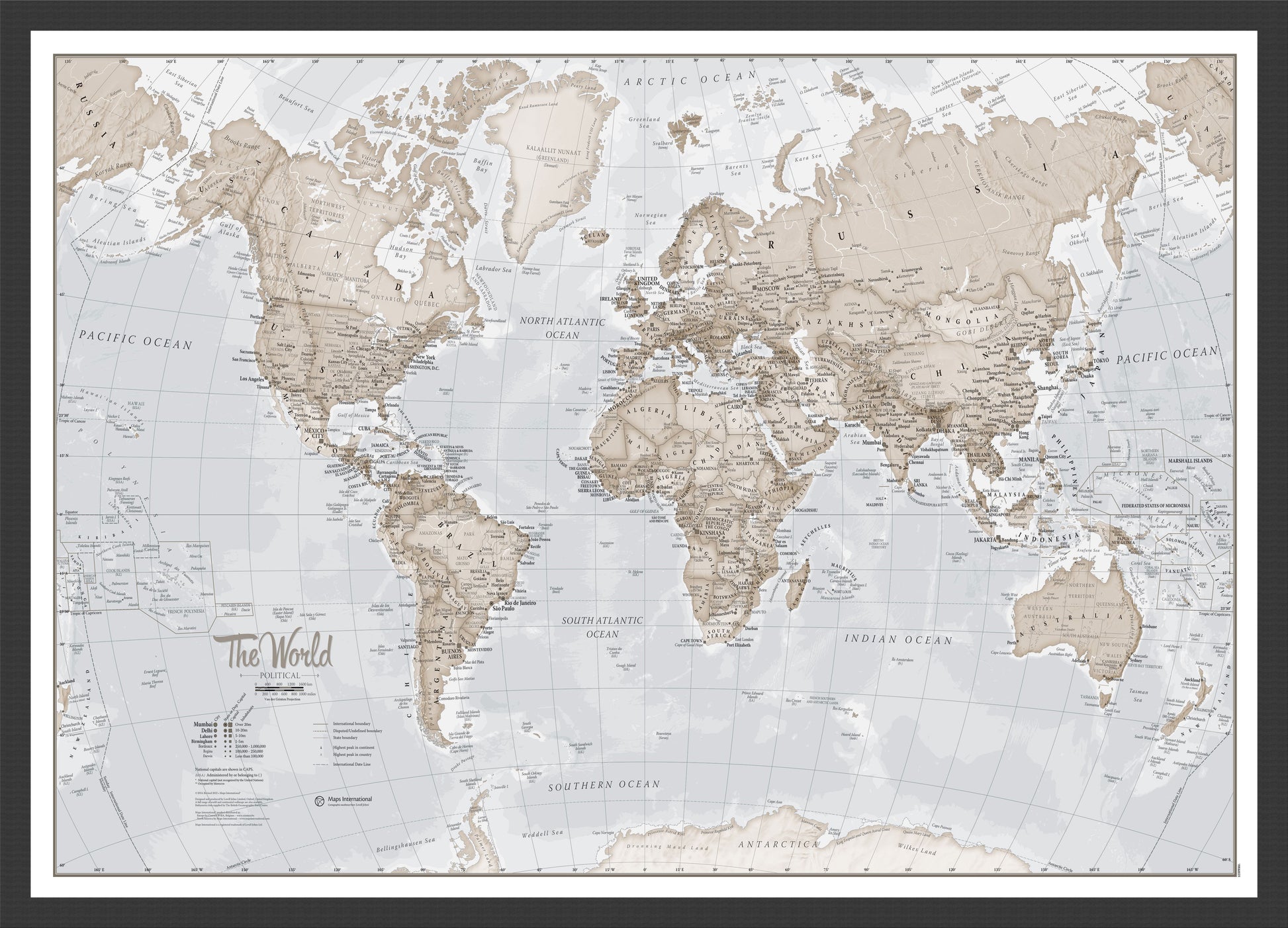 WM00275_M_WDBLA - The World Is Art - Wall Map Neutral
