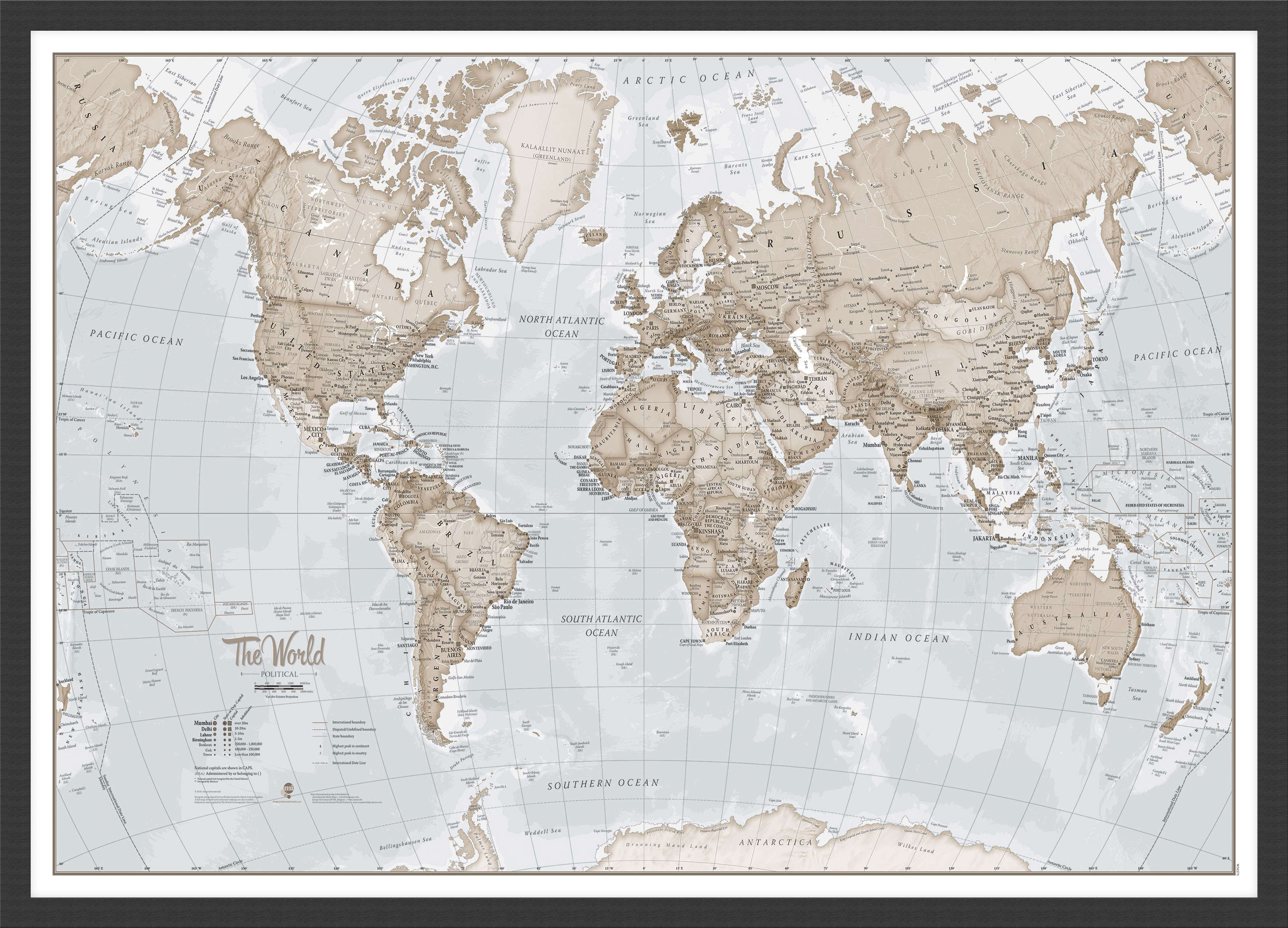 WM00275_M_BWBLA - The World Is Art - Wall Map Neutral