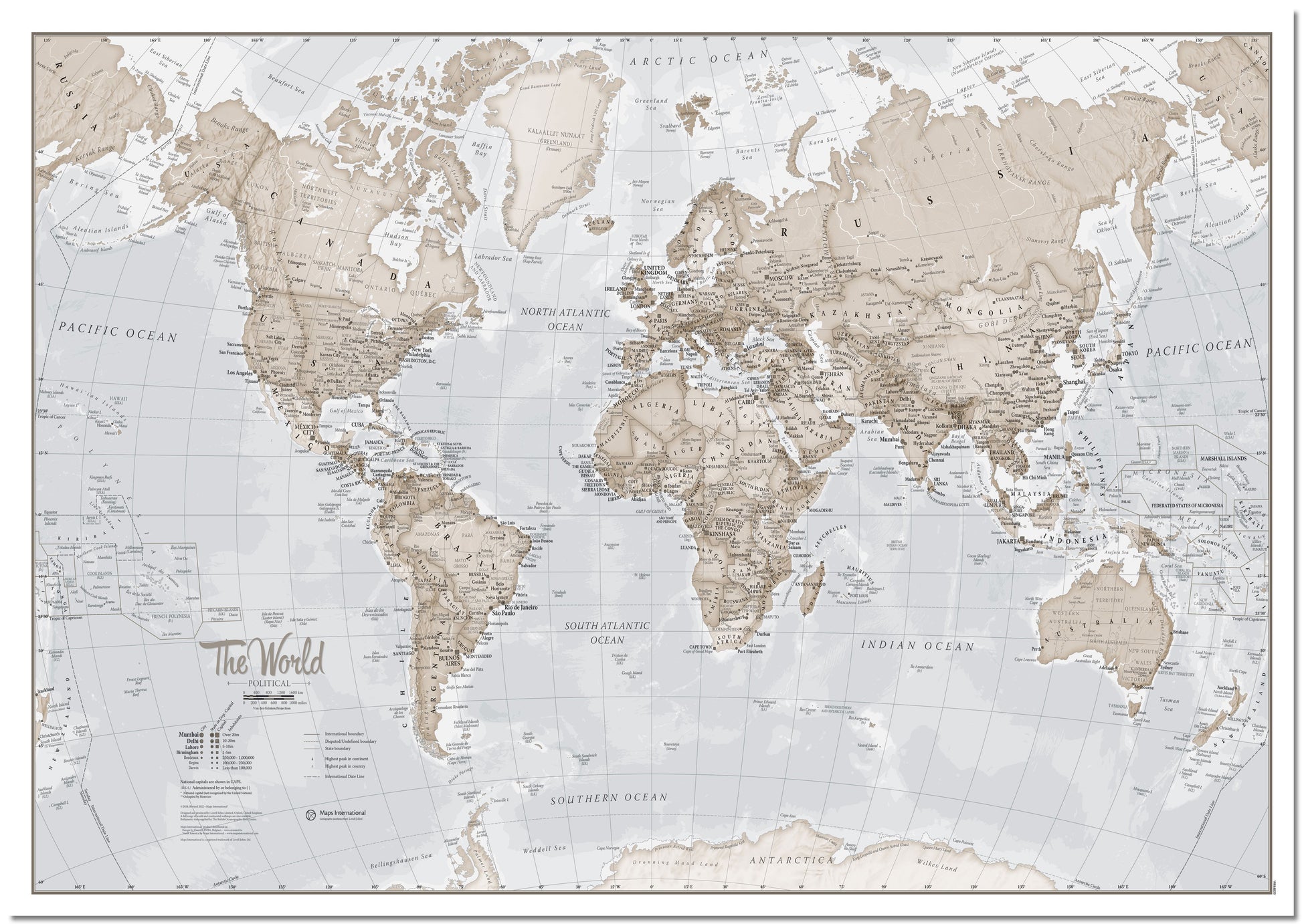 WM00275_H_LMBRD - The World Is Art - Wall Map Neutral