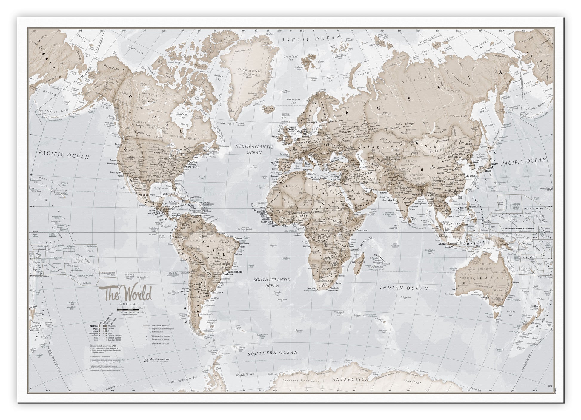 WM00275_M_CANVA - The World Is Art - Wall Map Neutral