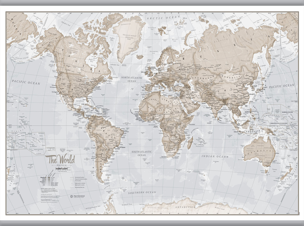 WM00275_S_CANHB - The World Is Art - Wall Map Neutral
