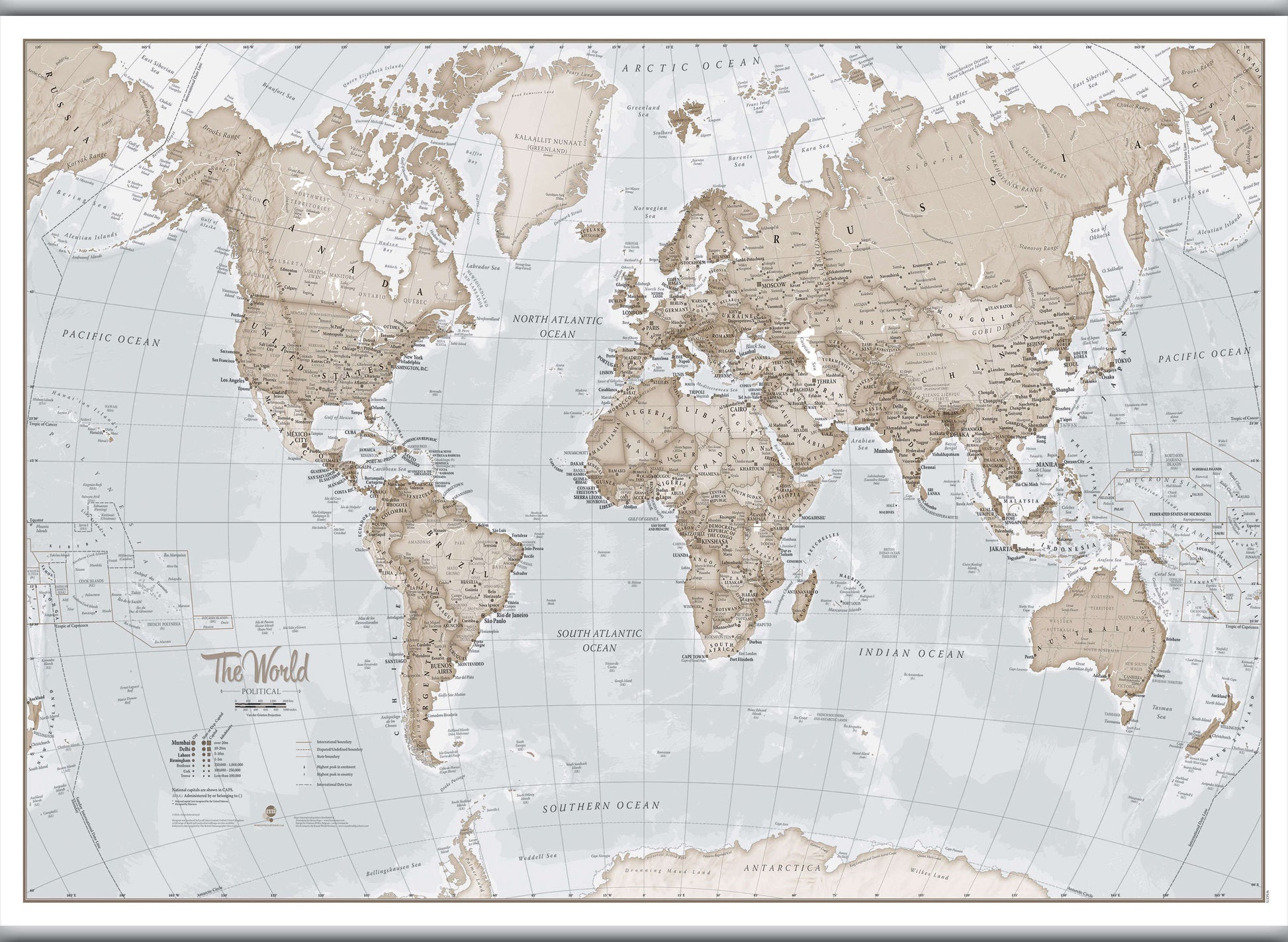 WM00275_H_CANHB - The World Is Art - Wall Map Neutral