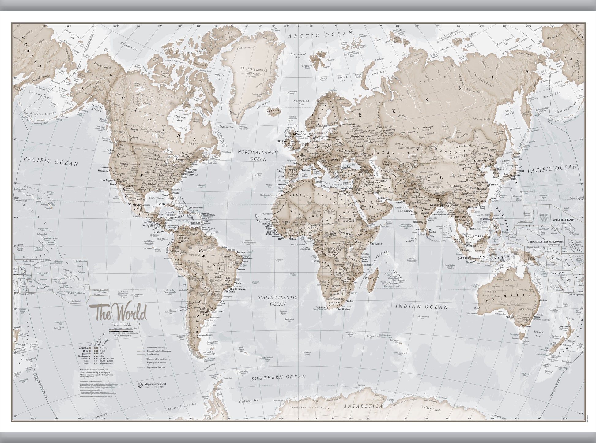WM00275_S_LAMHB - The World Is Art - Wall Map Neutral