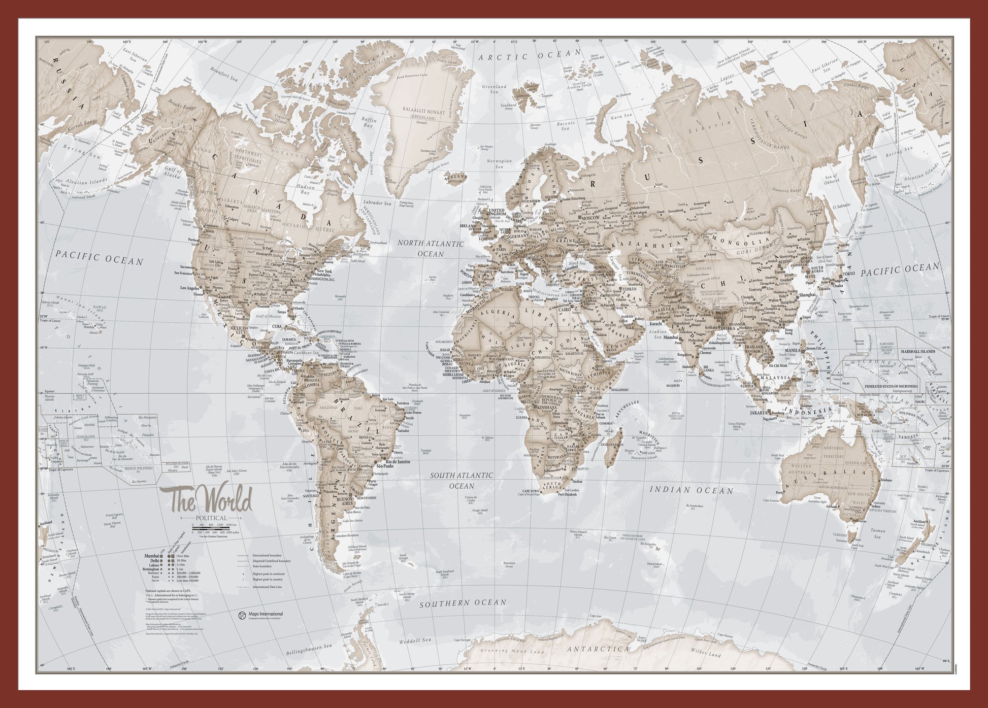 WM00275_M_PINOK - The World Is Art - Wall Map Neutral
