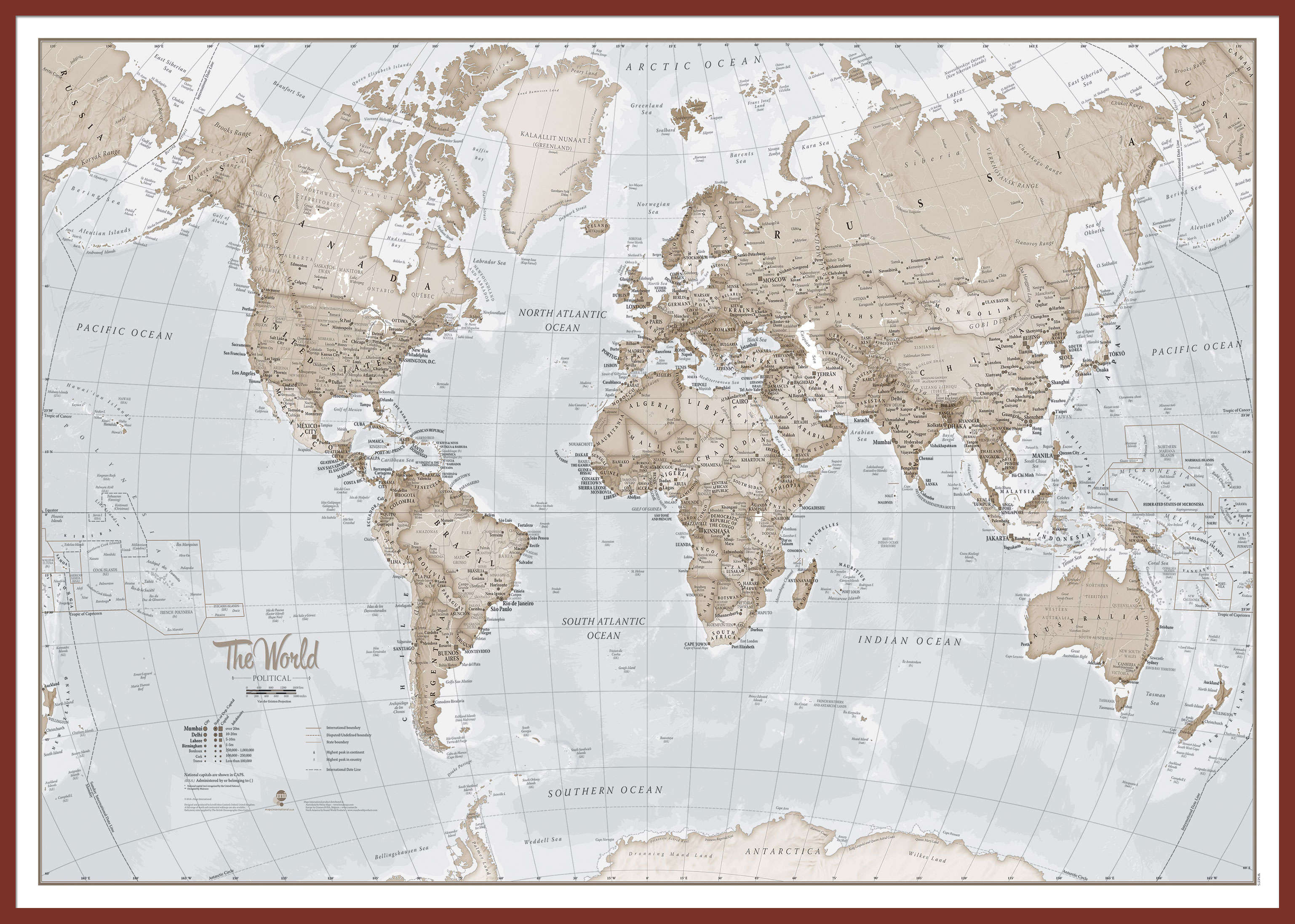 WM00275_L_LBDOK - The World Is Art - Wall Map Neutral